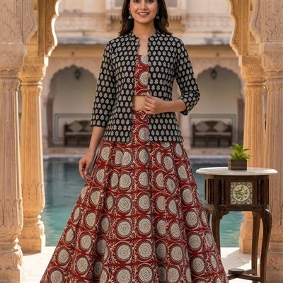 Vibrant Mustard Floral Cotton 3-Piece Set