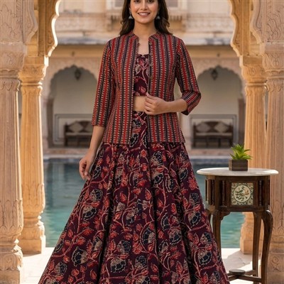 Golden Echo Bagru Cotton 3-Piece Set