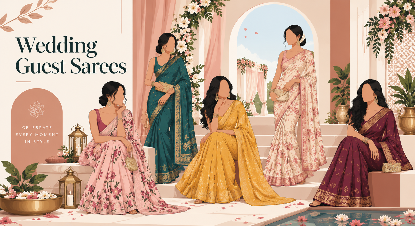 Wedding Guest Sarees: How to Choose the Right One | Blockart