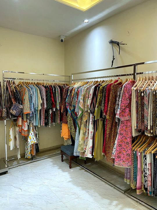 Pink and floral cotton kurta sets and printed stoles