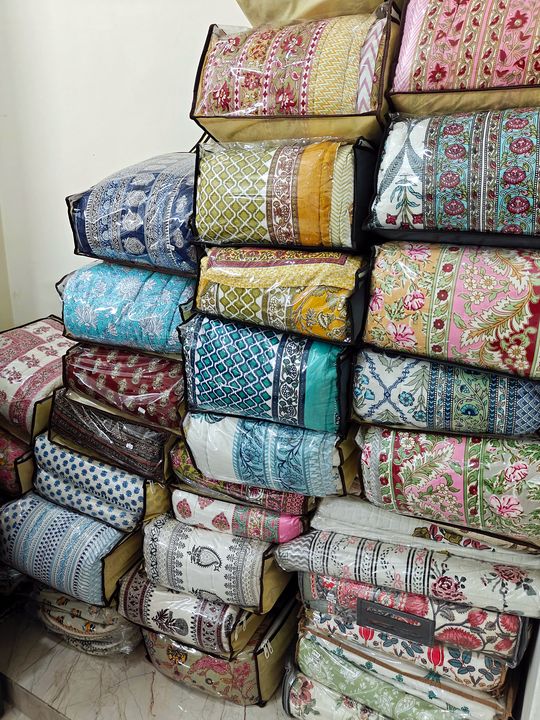 Jaipuri razai quilts and bedsheets