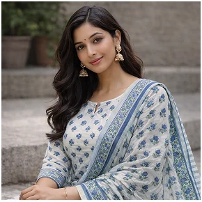 Unstitched Bagru Print Suits